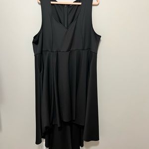 SPECIAL OCCASION BLACK SCUBA KNIT HI-LO GOWN